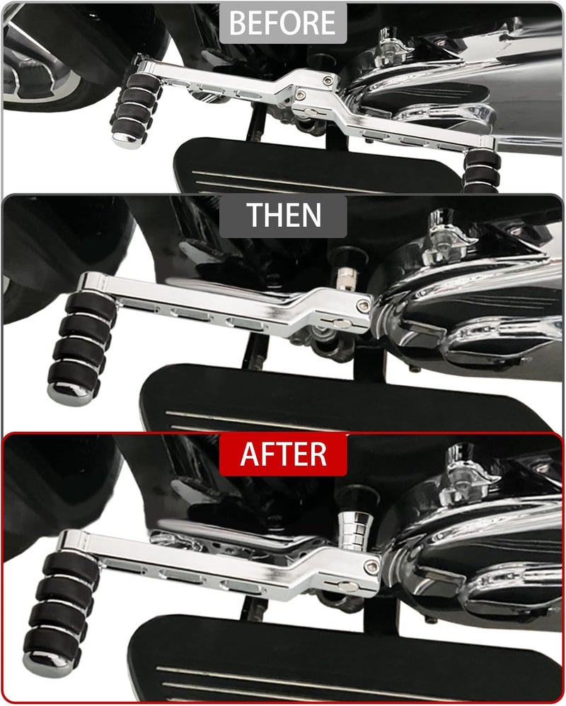 HAZAWA Heel Shifter Eliminator Spacer Shift Shaft Lever Delete Cover Compatible with Harley CVO Road King Electra Street Tri Tour Glide Freewheeler (Eliminator-Chrome) - Image 4